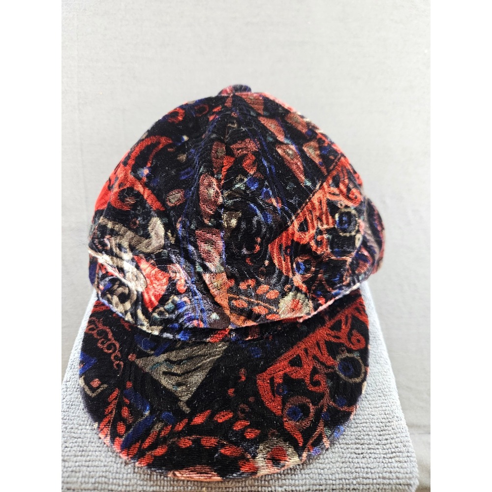 Vintage Velvet Paisley Baseball Cap Multi Color Boho Ornate Pattern Hat